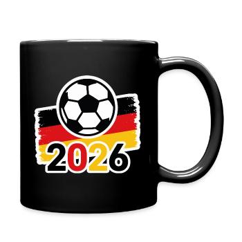 2026 Deutschland Flagge - Tasse einfarbig - Schwarz - Rechts