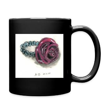 Rose Bracelet - Mug uni - noir - Droite