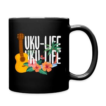 Lustiges Ukulele Designs Und Sprüche - Tasse einfarbig - Schwarz - Rechts