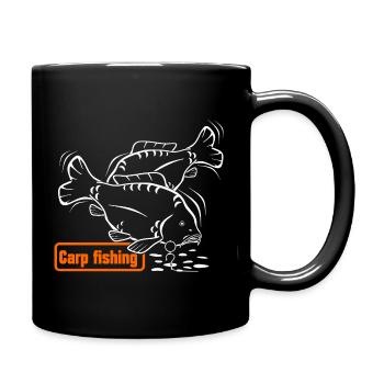 Fische_angeln_001_carp_fishing - Full Colour Mug - black - Right
