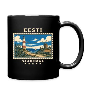 Estland Saaremaa Vintage Reisemarke - Tasse einfarbig - Schwarz - Rechts