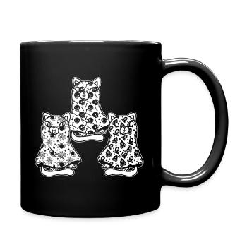 Funny Halloween Cat Ghost Halloween Cat - Tasse einfarbig - Schwarz - Rechts
