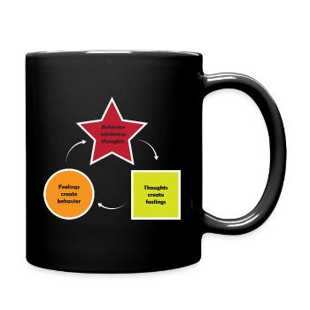 Verhaltenstherapie Therapie Verhalten - Tasse einfarbig - Schwarz - Rechts