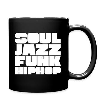 Soul Jazz Funk HipHop Typeface - Full Colour Mug - black - Right