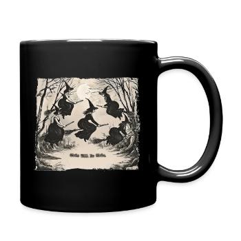 Girl witches in the moonlight - Full Colour Mug - black - Right