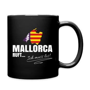 Mallorca Auswandern - Tasse einfarbig - Schwarz - Rechts