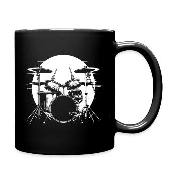 Drumkit Drawing - Full Colour Mug - black - Right