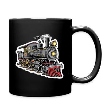 Graphismes des locomotives à vapeur - Mug uni - noir - Droite