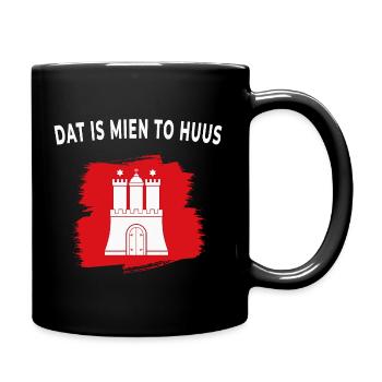 Dat is mien to Huus – Hamburg - Tasse einfarbig - Schwarz - Rechts