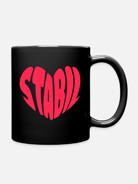 STABIL - HERZ - Tasse einfarbig - Schwarz