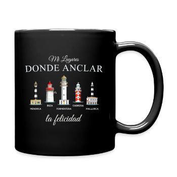 Balearen, Ibiza, Formentera, Mallorca, Menorca - Tasse einfarbig - Schwarz - Rechts