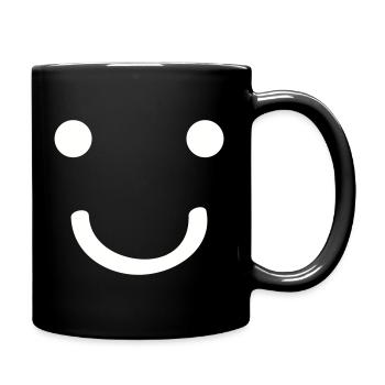 Smileface - Tasse einfarbig - Schwarz - Rechts