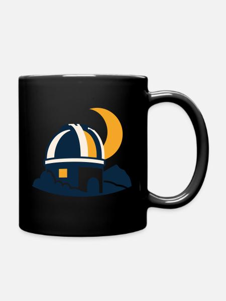 Sternwarte Mond Wappen Logo - Tasse einfarbig - Schwarz