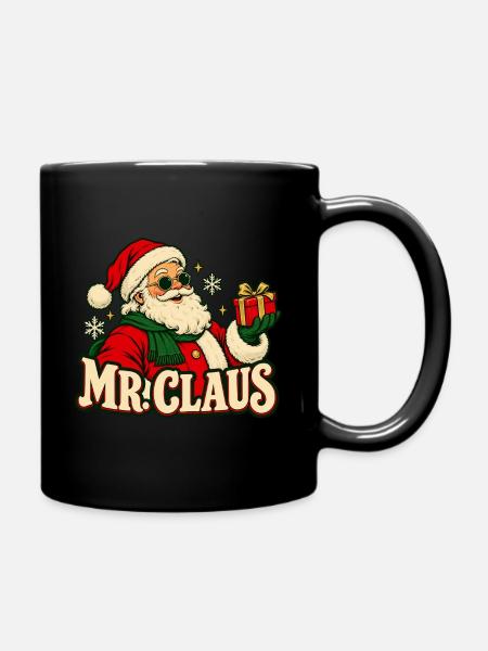 Mr Claus Geschenkheld - Tasse einfarbig - Schwarz