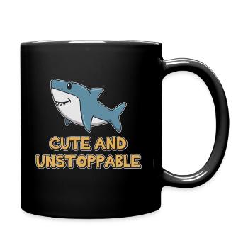 Taux de requin ➢ mignon et Shark Unstoppable - Mug uni - noir - Droite
