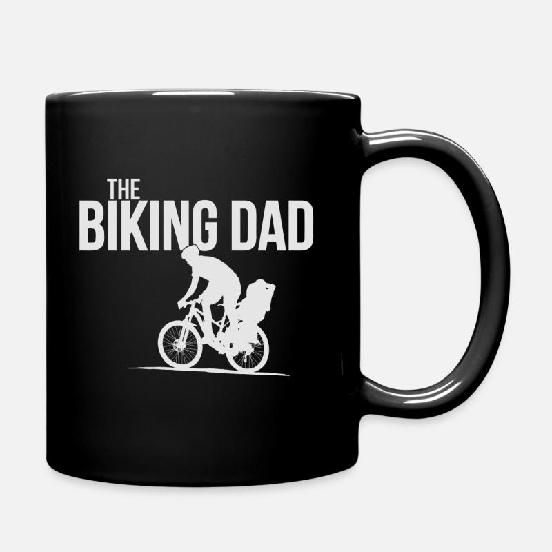 vélo père de papa avec un cadeau vélo enfant - Mug uni - noir