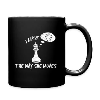 Ich mag die Art, wie sie Geschenke bewegt - Tasse einfarbig - Schwarz - Rechts
