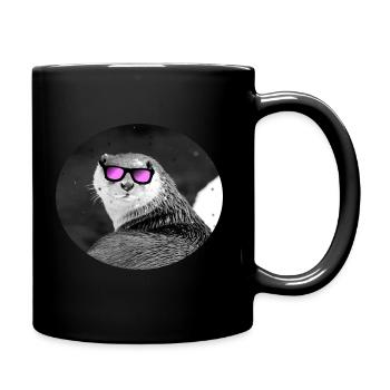 Otter lunettes de soleil loutre - Mug uni - noir - Droite