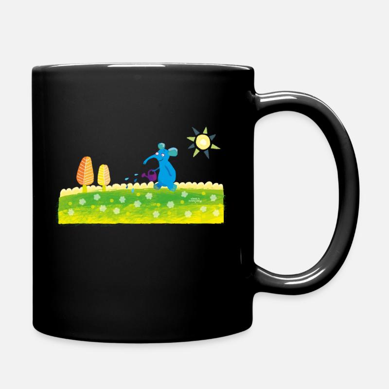 blue elephant - Full Colour Mug - black