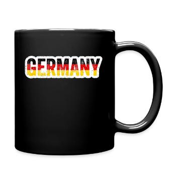 GERMANY Football Shirt Gift Vintage Flag - Full Colour Mug - black - Right