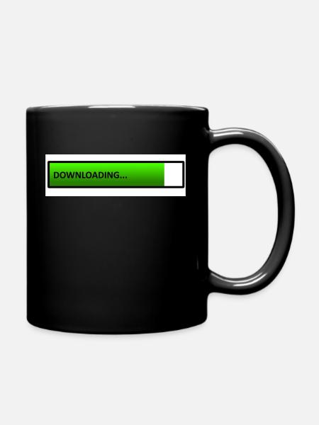 downloading - Full Colour Mug - black