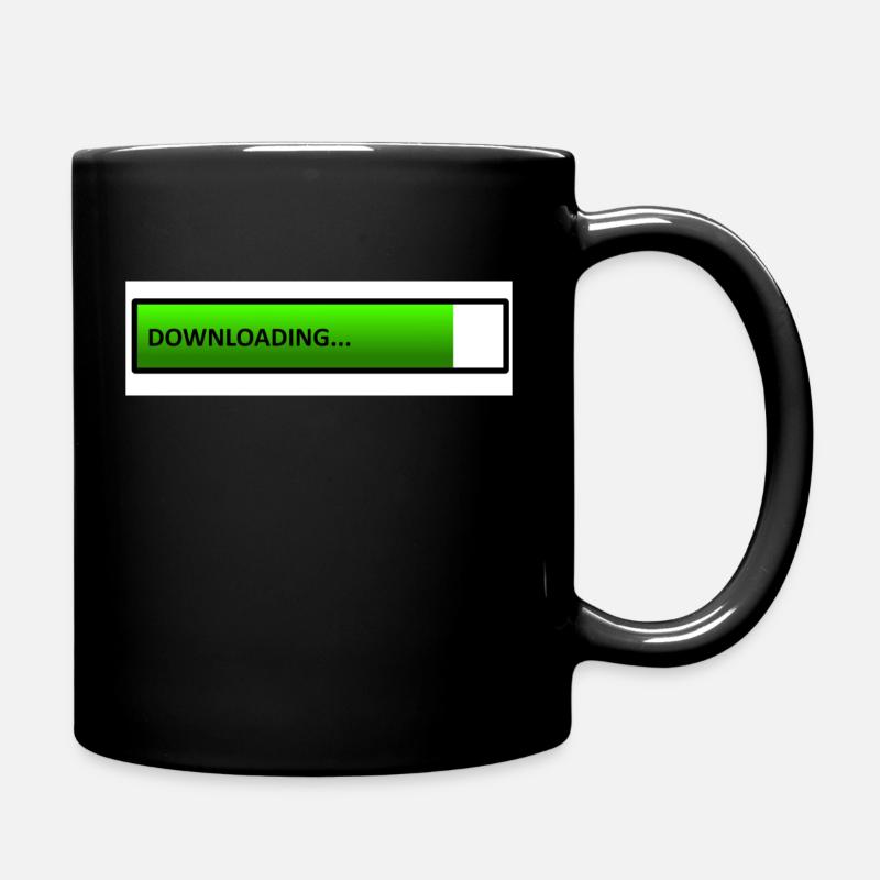 downloading - Tasse einfarbig - Schwarz