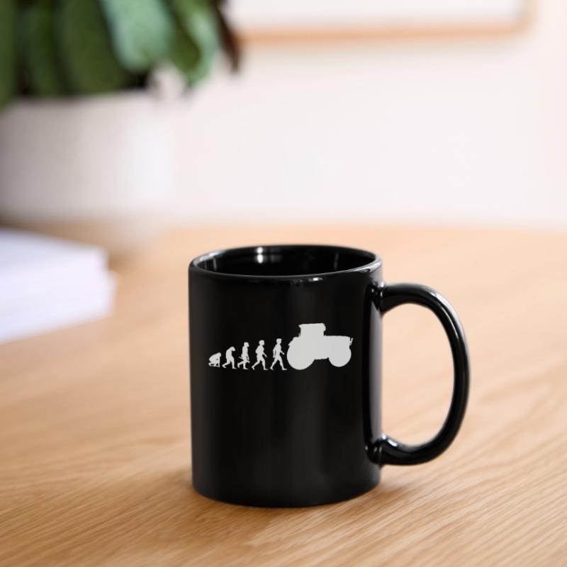 Evolution Traktor Trecker Ackerschlepper Tasse einfarbig