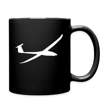 Segelflugzeug Segelflieger Segeln Flugzeug - Tasse einfarbig - Schwarz - Rechts
