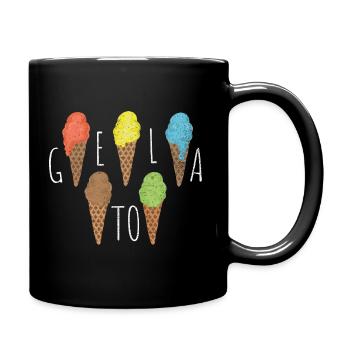 Eis - Tasse einfarbig - Schwarz - Rechts