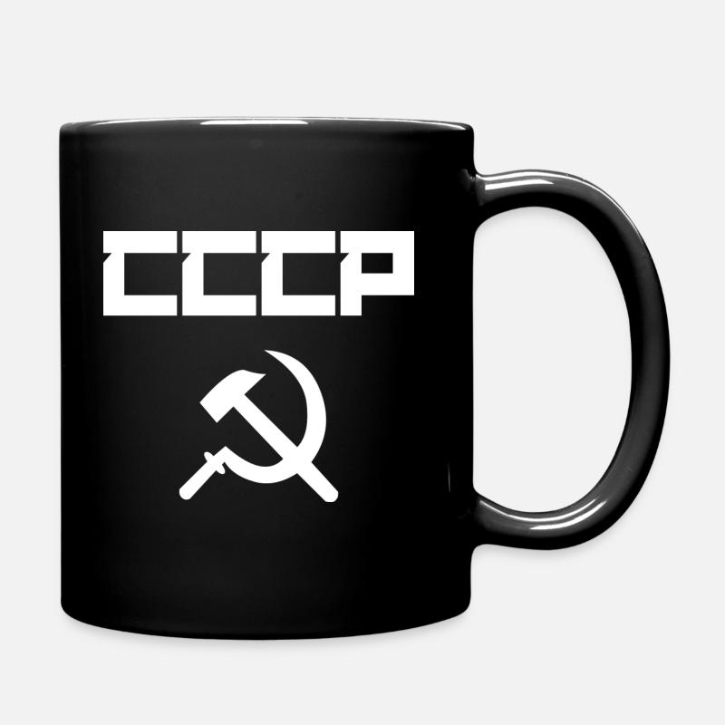 Hammer and sickle know - Full Colour Mug - black