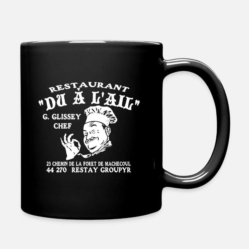 Restaurant "du à l'ail" - Mug uni - noir
