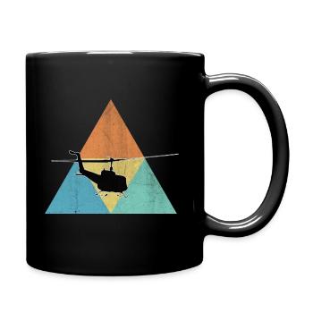 helicopter - Full Colour Mug - black - Right