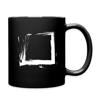 Viereck Quadrat Design Buerste Variante 1 - Mug uni - noir - Droite