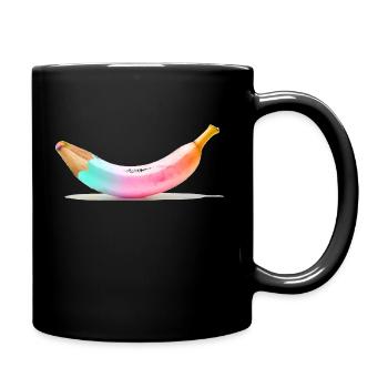 buntstift banane - Tasse einfarbig - Schwarz - Rechts