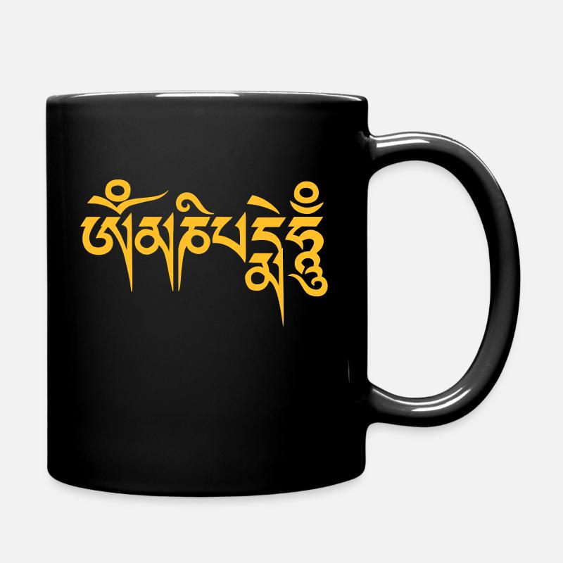Om mani padme hum - Full Colour Mug - black