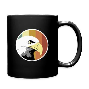 Adler - Tasse einfarbig - Schwarz - Rechts