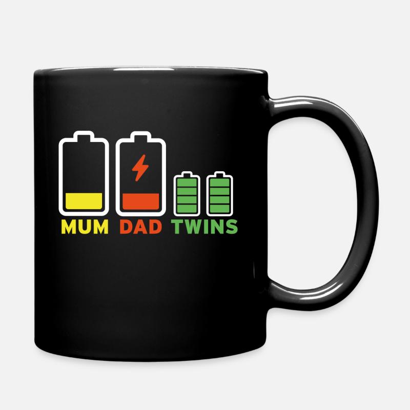 Jumeaux maman papa - Mug uni - noir