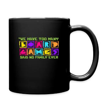 Lustiges Brettspiel Familie Geschenk Shirt - Tasse einfarbig - Schwarz - Rechts