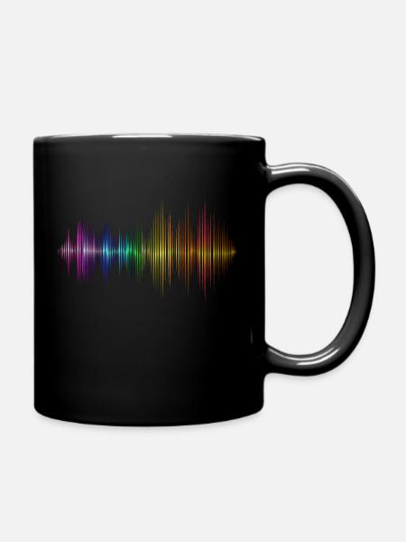 Saund wave - Tasse einfarbig - Schwarz