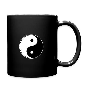 yin yang - Tasse einfarbig - Schwarz - Rechts