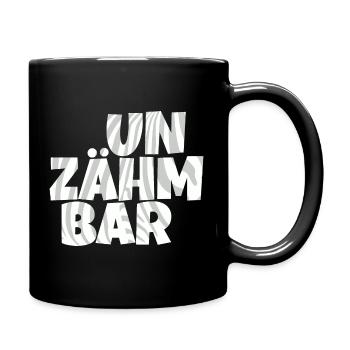 unzähmbar - Tasse einfarbig - Schwarz - Rechts