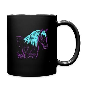 Horse - Full Colour Mug - black - Right