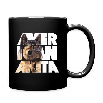Amerikanischer Akita I - Tasse einfarbig - Schwarz - Rechts