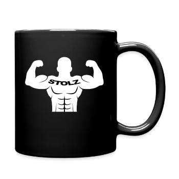 Stolzer Bodybuilder - Tasse einfarbig - Schwarz - Rechts