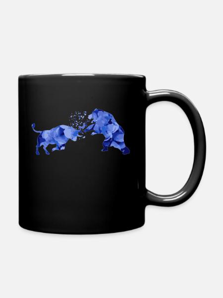 Bulle vs Bär Börse - Tasse einfarbig - Schwarz