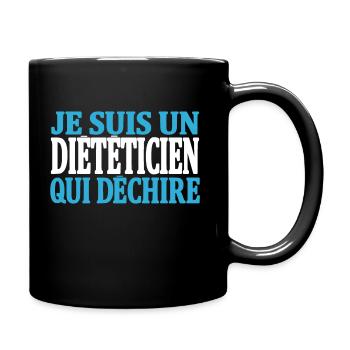 Je suis un diététicien qui déchire - Mug uni - noir - Droite