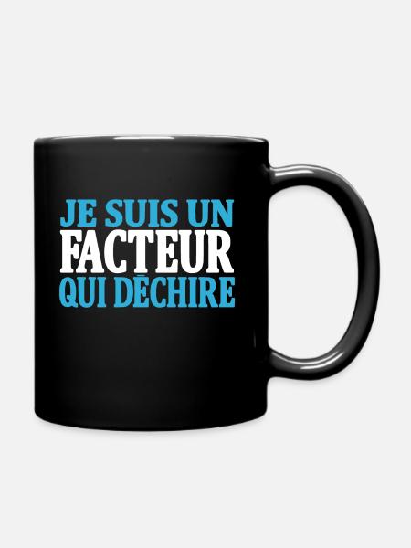 Je suis un facteur qui déchire - Mug uni - noir