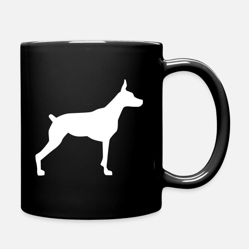 Dobermann - Tasse einfarbig - Schwarz