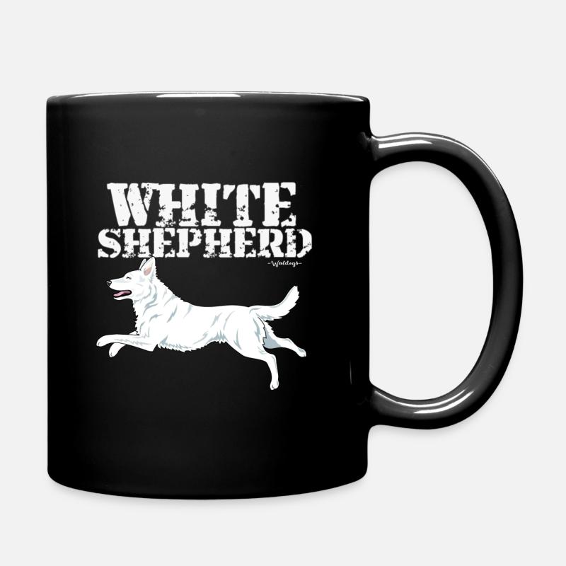 Weißer Schäferhund - Tasse einfarbig - Schwarz