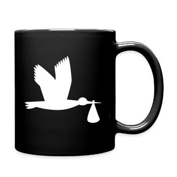 cigogne - Mug uni - noir - Droite